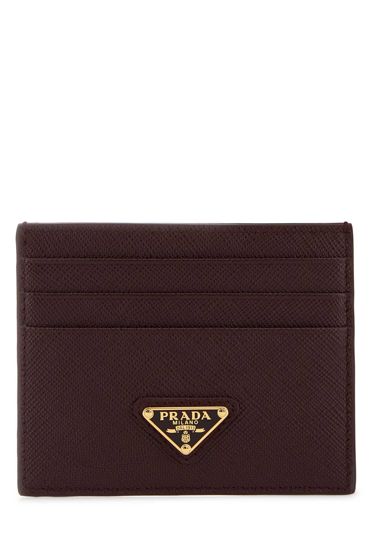 PRADA Mini Card Holder in Saffiano Leather