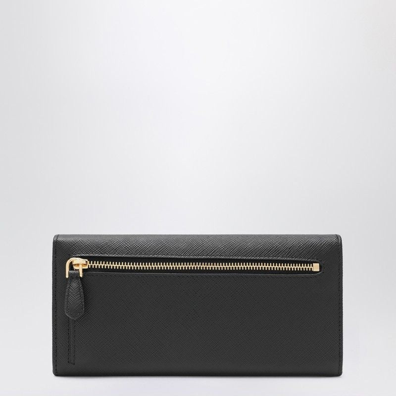 PRADA Large Continental Wallet with Enamel Triangle Logo