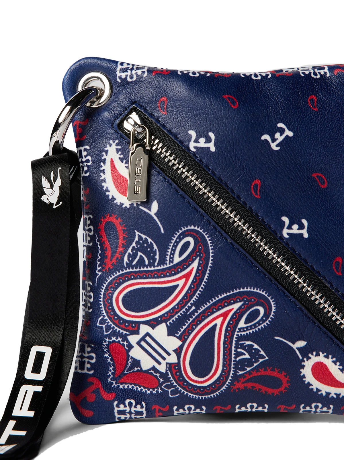 ETRO Mini Paisley Print Logo Pouch Handbag - 15x15x2 cm