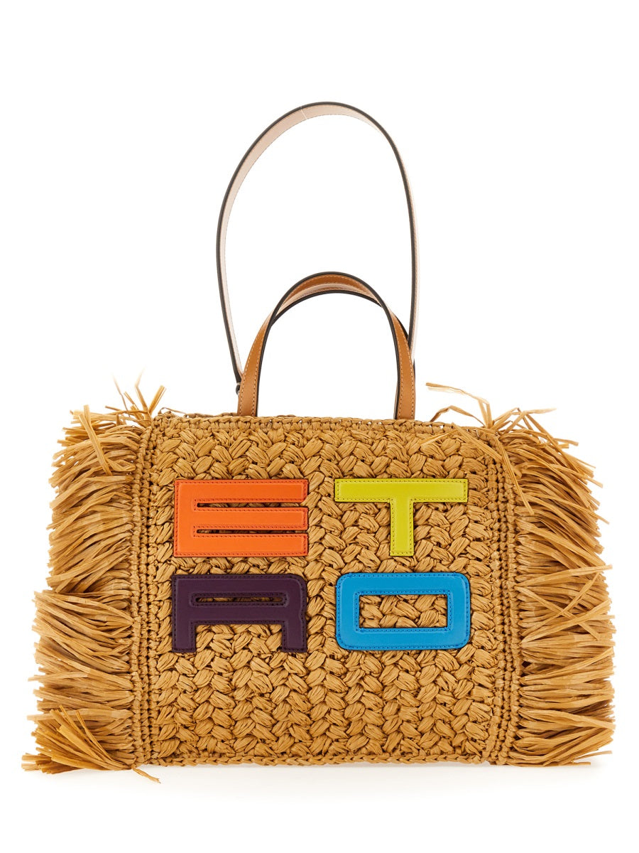 ETRO Raffia Mini Tote Handbag for Women