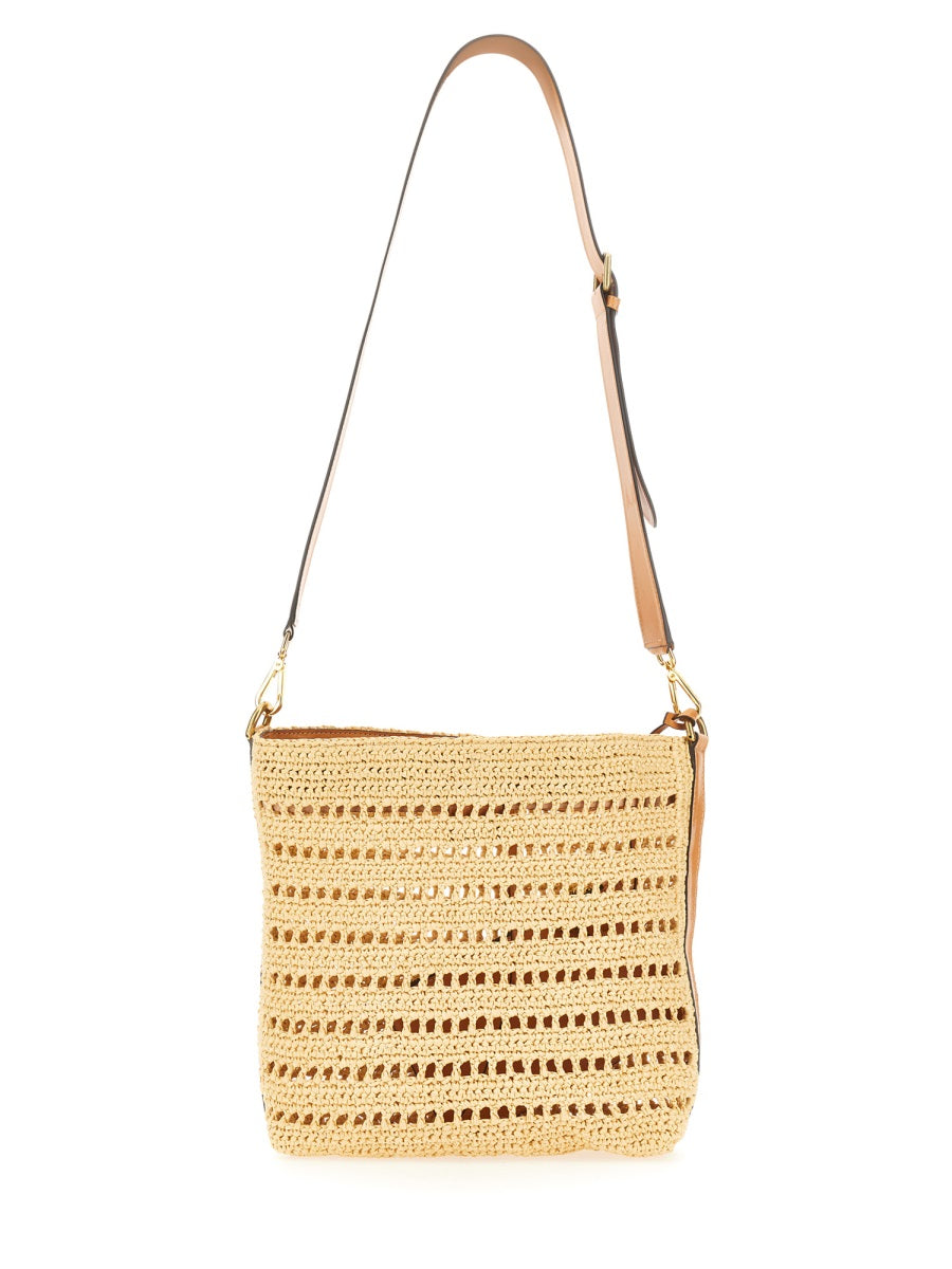 ETRO Perforated Raffia Shoulder Mini Handbag