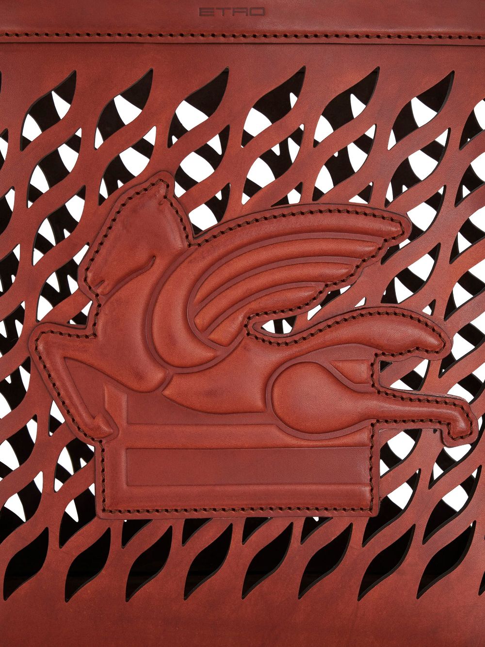 ETRO Perforated Leather Shopping Handbag