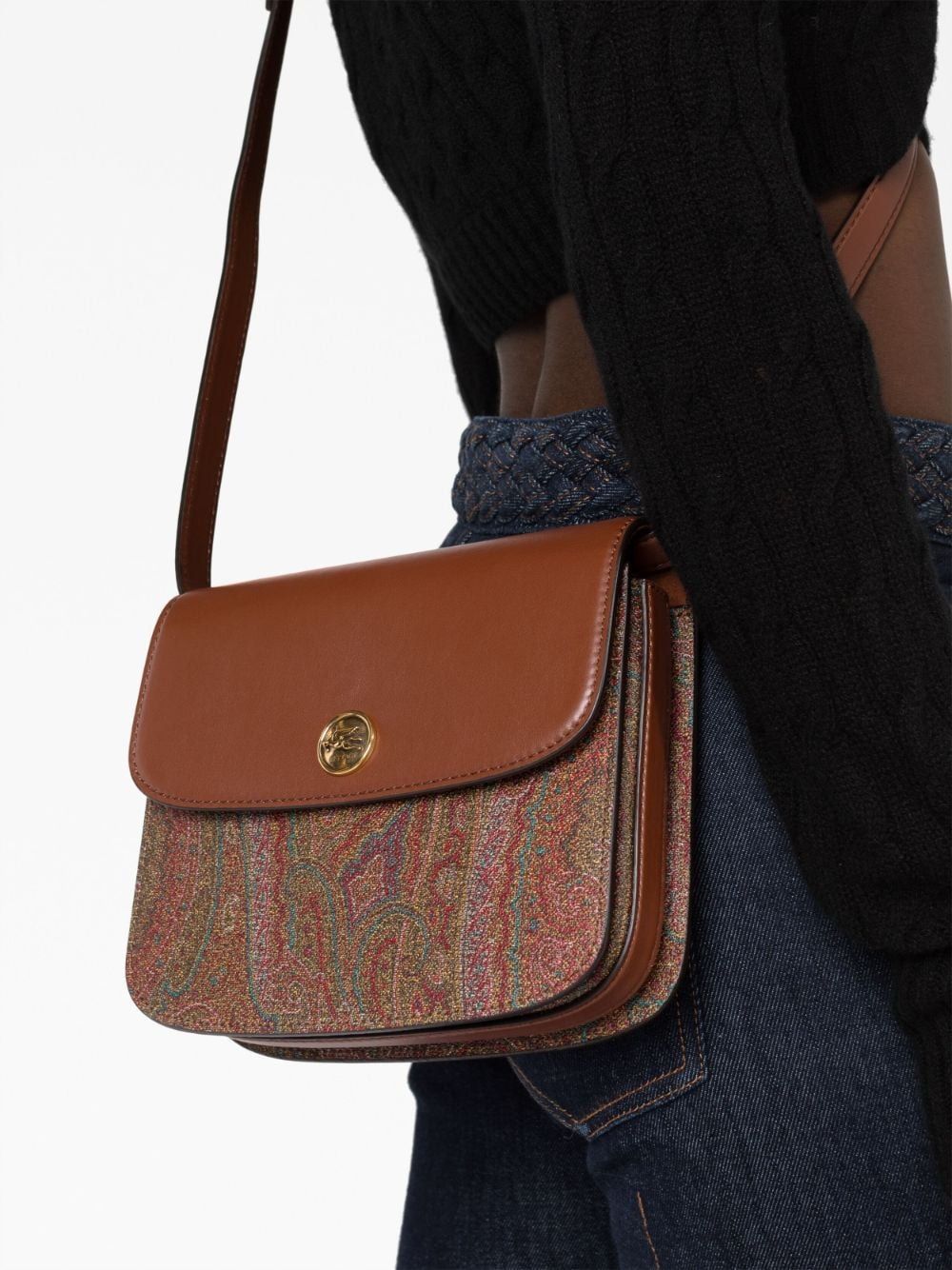 ETRO Panelled Paisley Print Crossbody Handbag