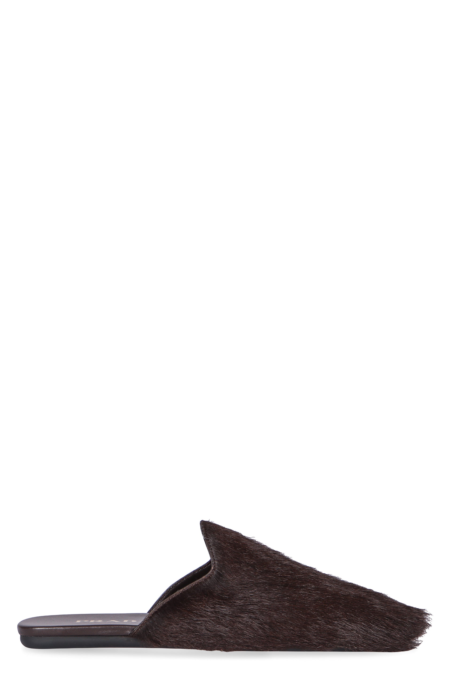 PRADA Mini Leather Hair Flat Sandals for Women