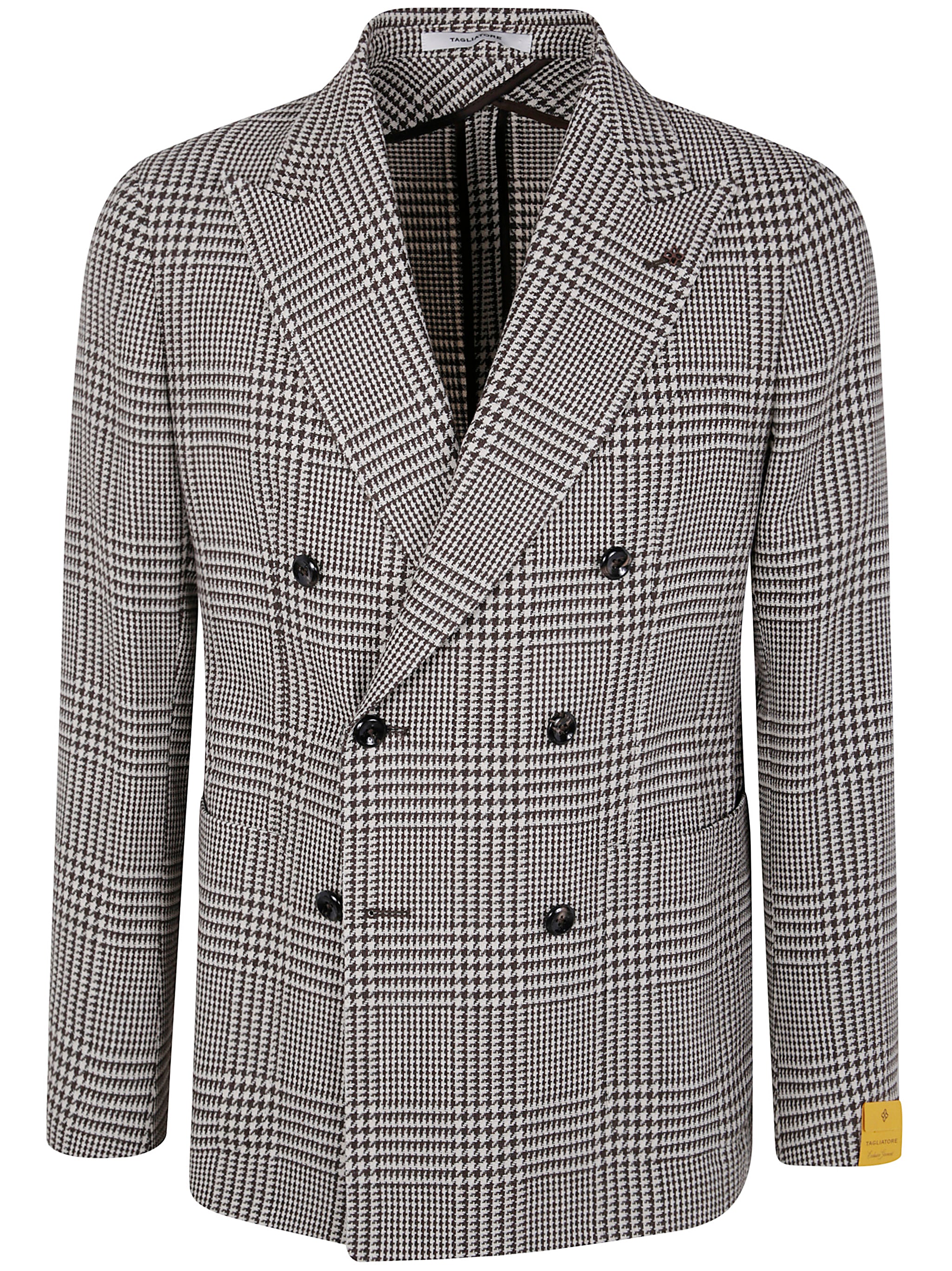TAGLIATORE Double-Breasted Gingham Jacket for Men - SS25