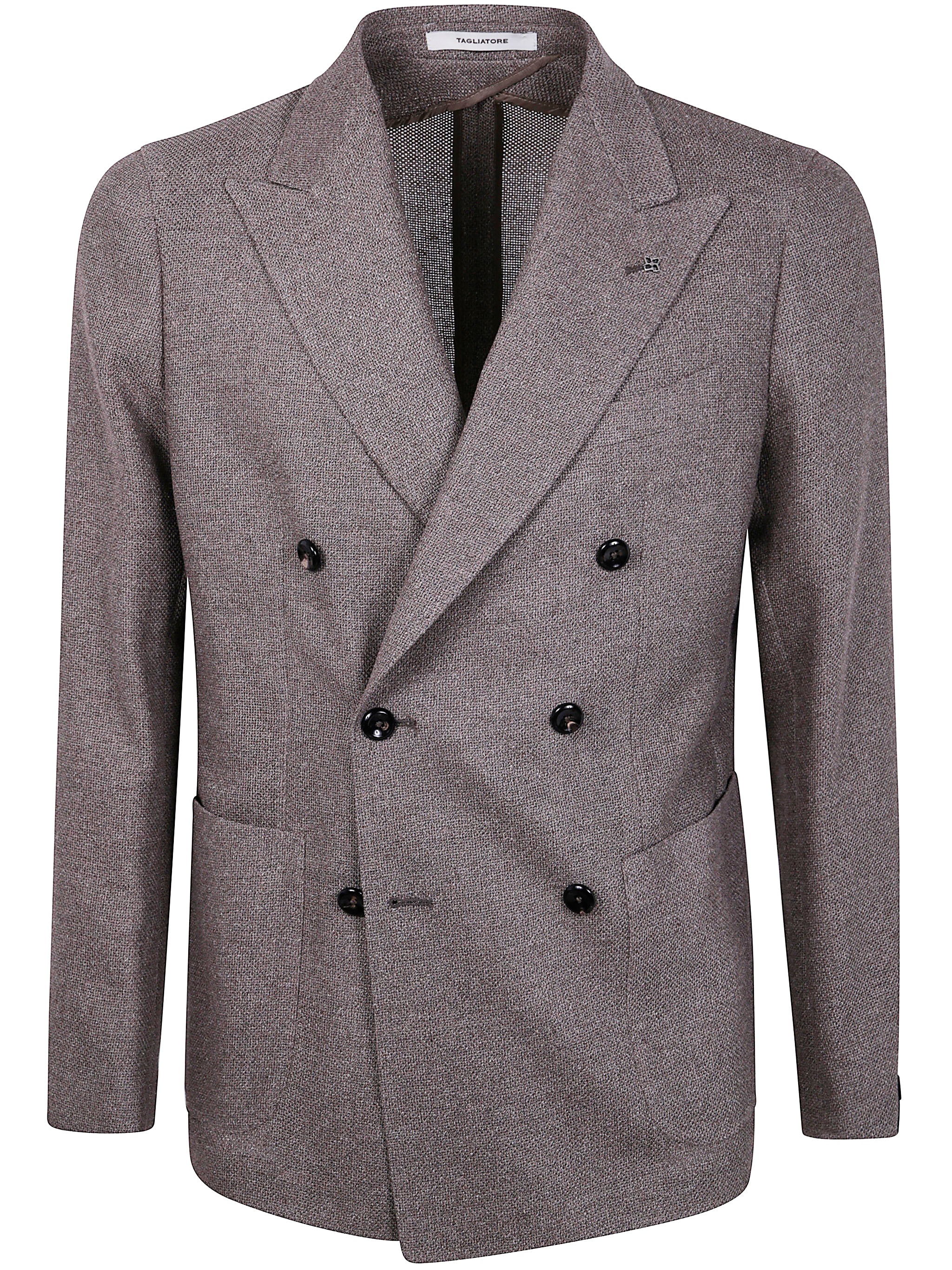 TAGLIATORE Double-Breasted Wool and Silk Jacket for Men