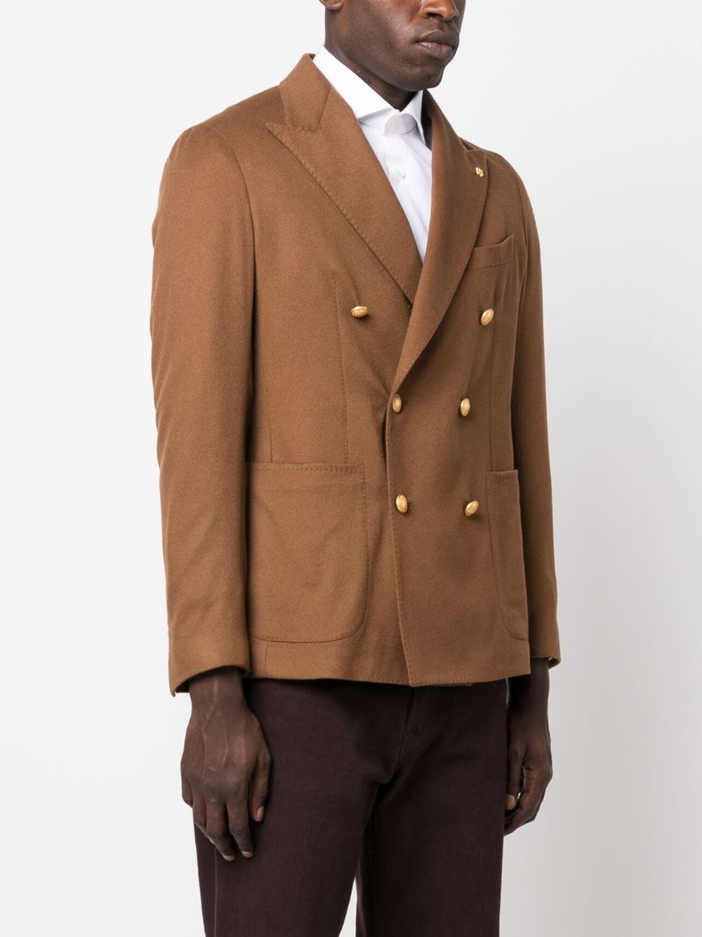 TAGLIATORE Double Breasted Wool Blend Jacket for Men