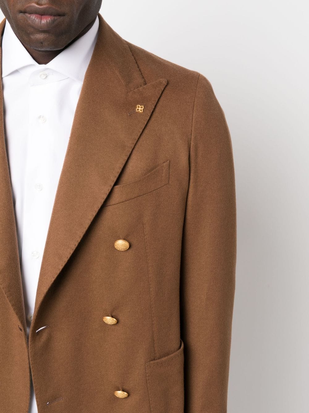 TAGLIATORE Double Breasted Wool Blend Jacket for Men