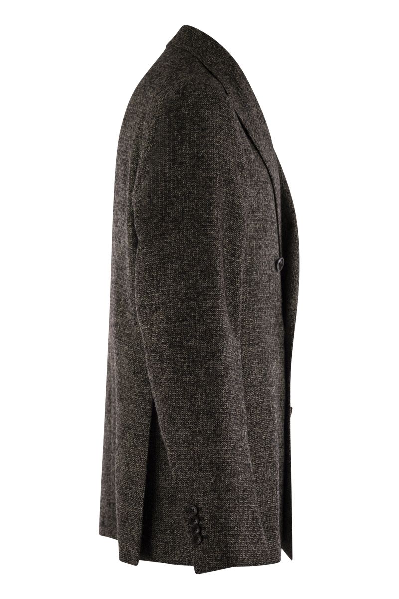 TAGLIATORE Double-Breasted Wool Blend Jacket