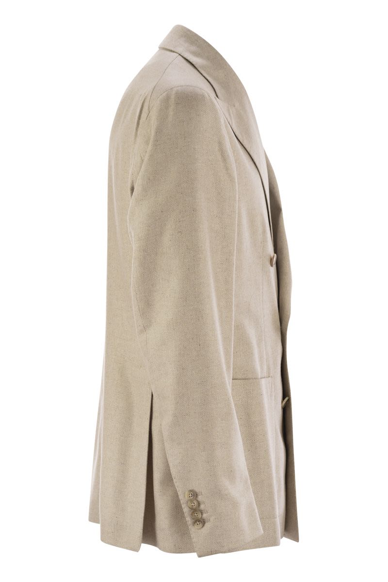 TAGLIATORE Double-Breasted Silk Jacket for Men