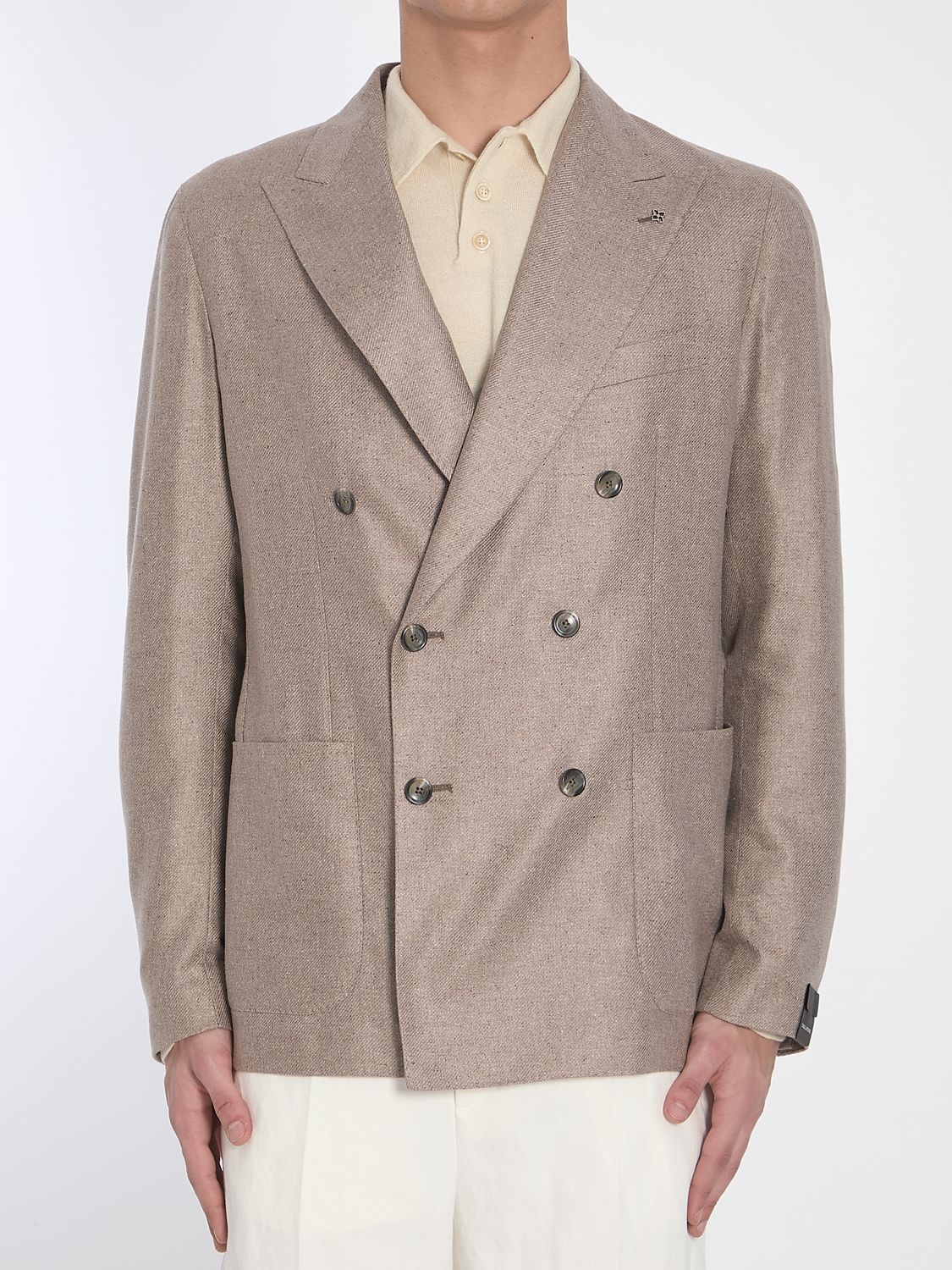 TAGLIATORE Double-Breasted Silk Jacket (IT 52)