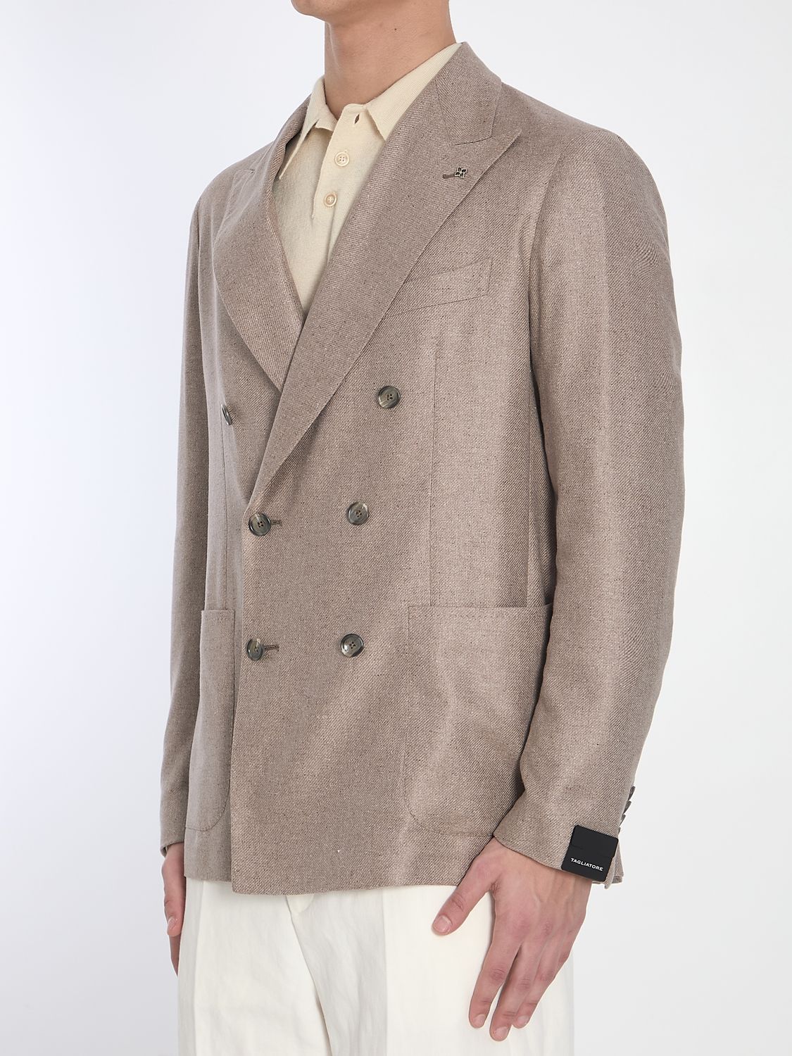 TAGLIATORE Double-Breasted Silk Jacket (IT 52)