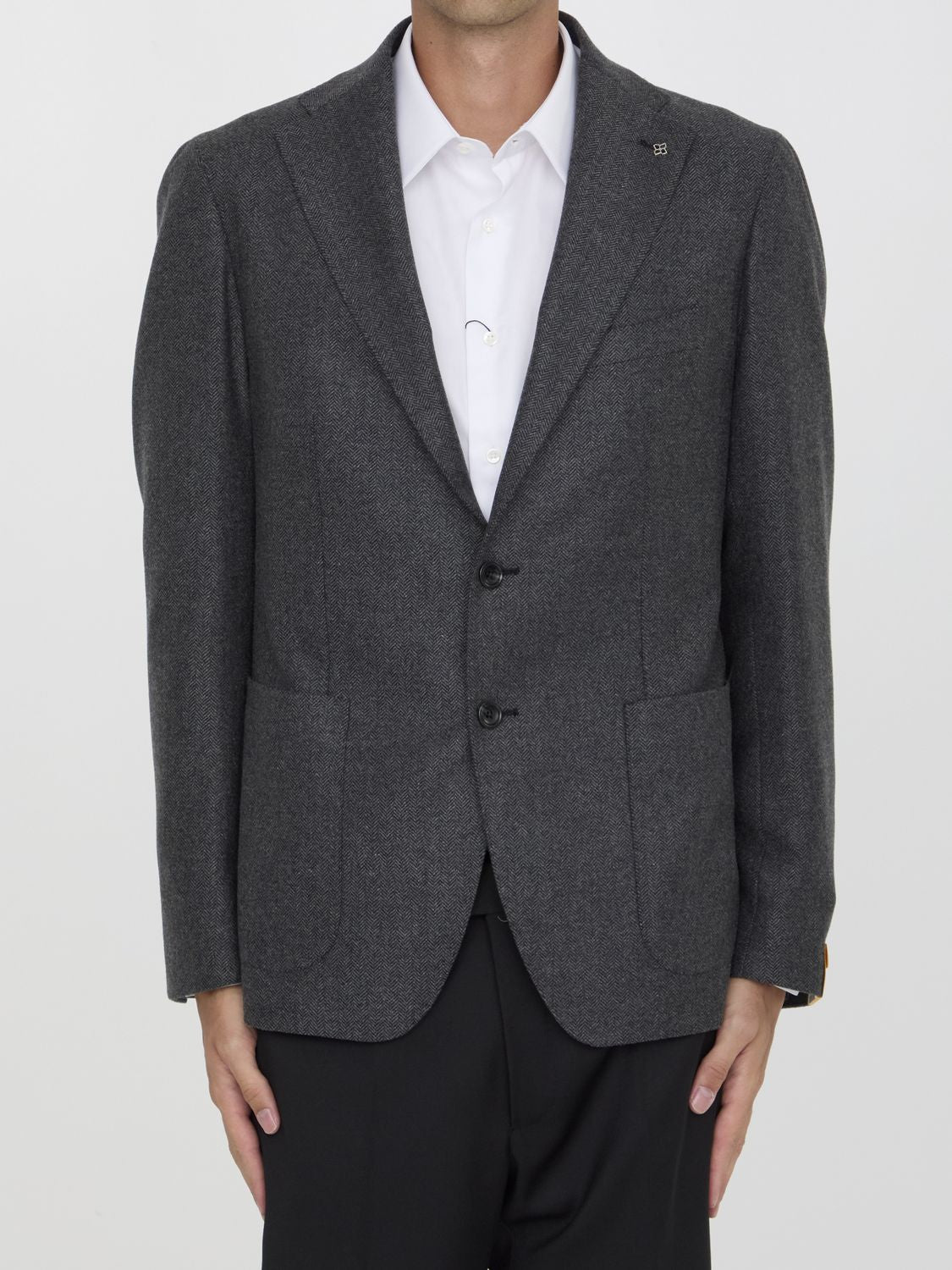 TAGLIATORE Men's Single-Breasted Wool and Cashmere Jacket