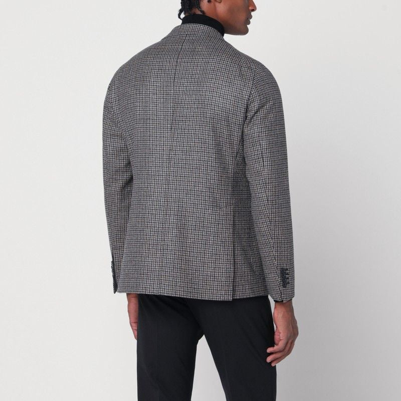 TAGLIATORE Double-Breasted Houndstooth Jacket for Men