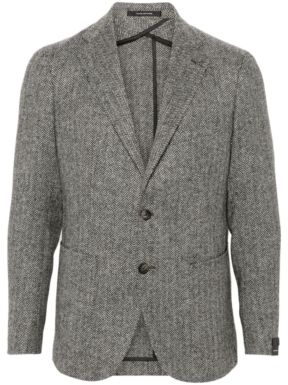 TAGLIATORE Single-Breasted Wool Jacket for Men