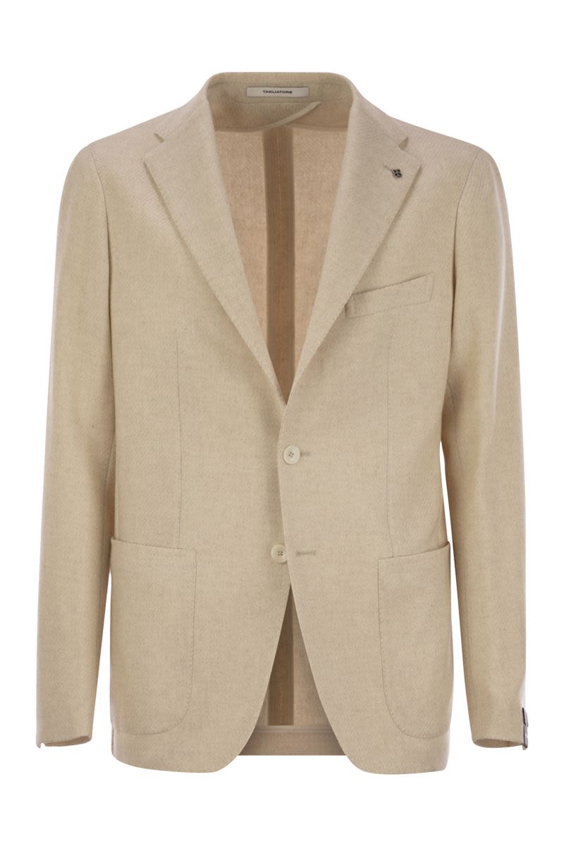 TAGLIATORE Men's Virgin Wool Blend Jacket with Two-Button Closure
