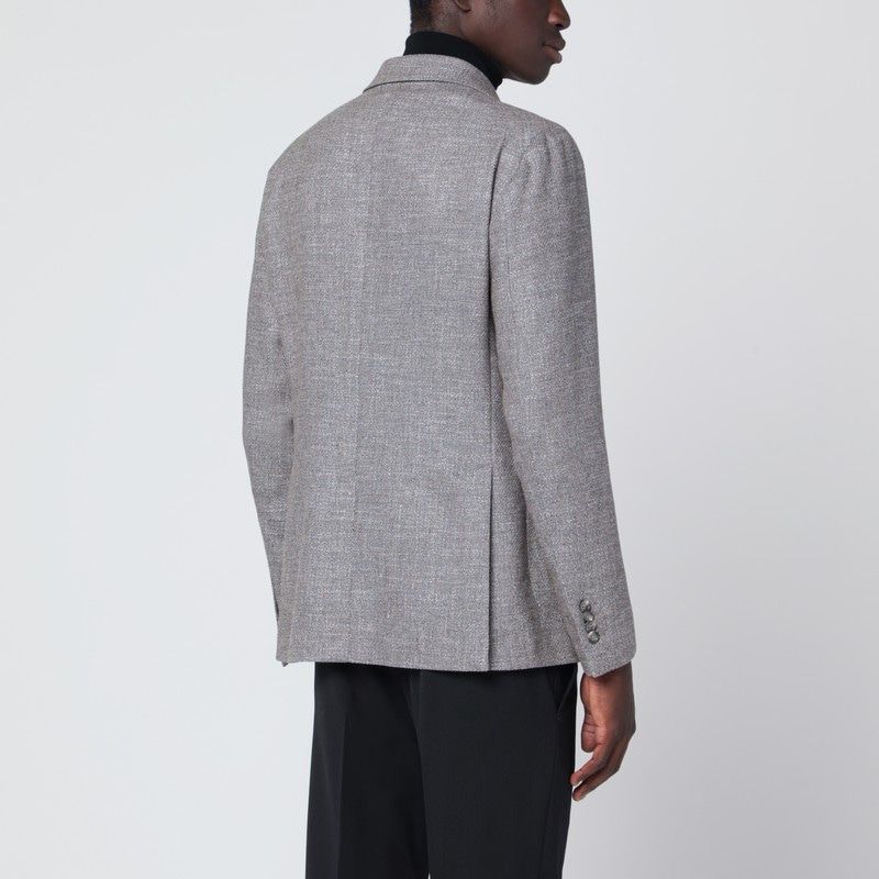 TAGLIATORE Single-Breasted Jacket in Wool and Silk Blend