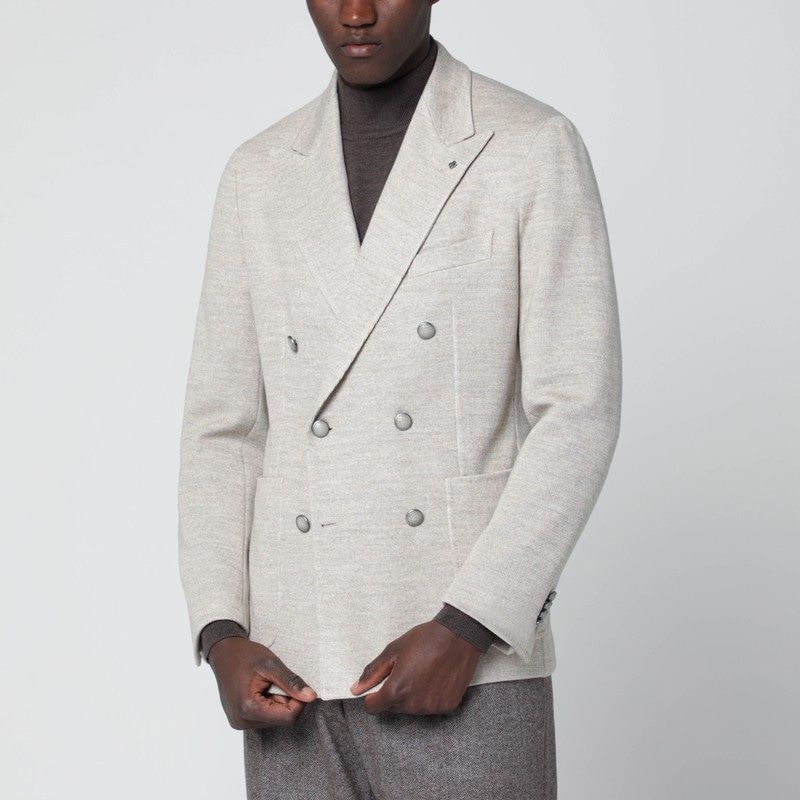 TAGLIATORE Double-Breasted Wool Blend Jacket for Men - FW25