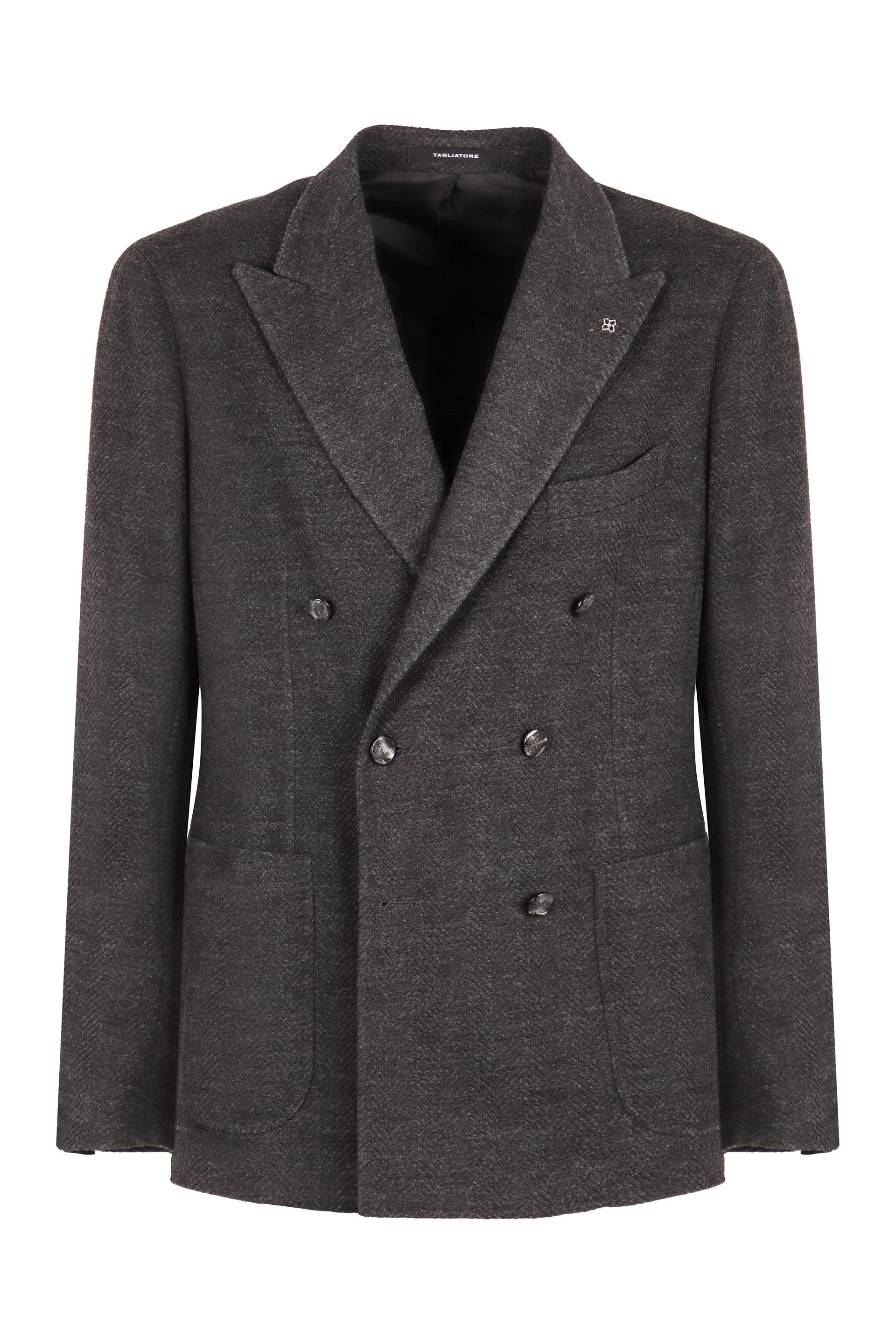 TAGLIATORE Double-Breasted Wool Blend Jacket
