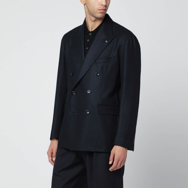 TAGLIATORE Double-Breasted Wool and Cashmere Jacket for Men