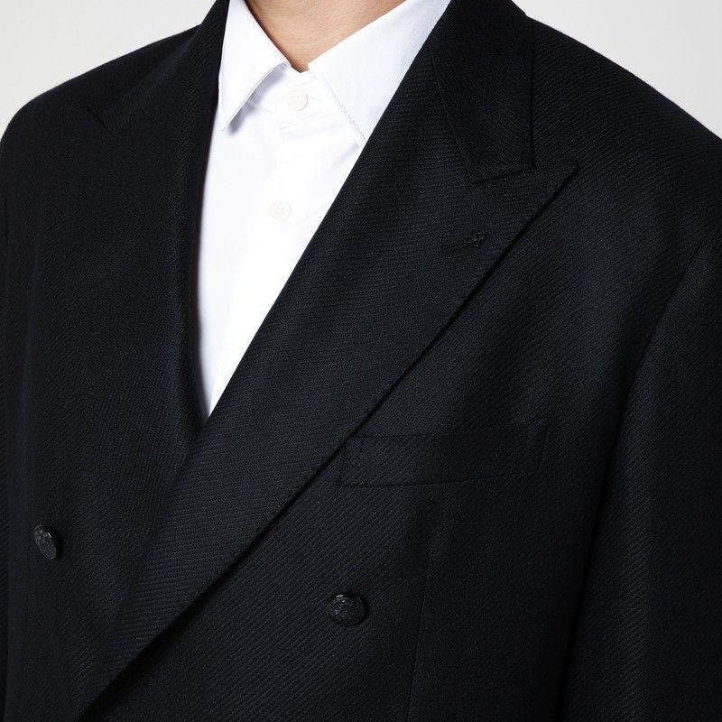 TAGLIATORE Double-Breasted Wool and Cashmere Jacket for Men