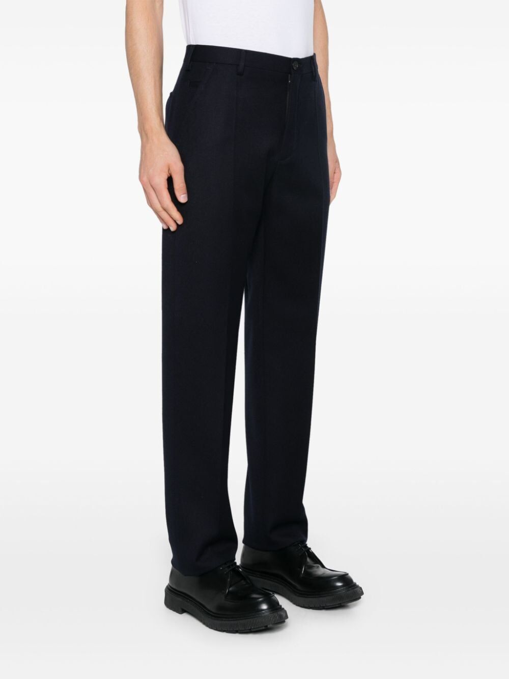 INCOTEX Men's Tailored Wool Trousers