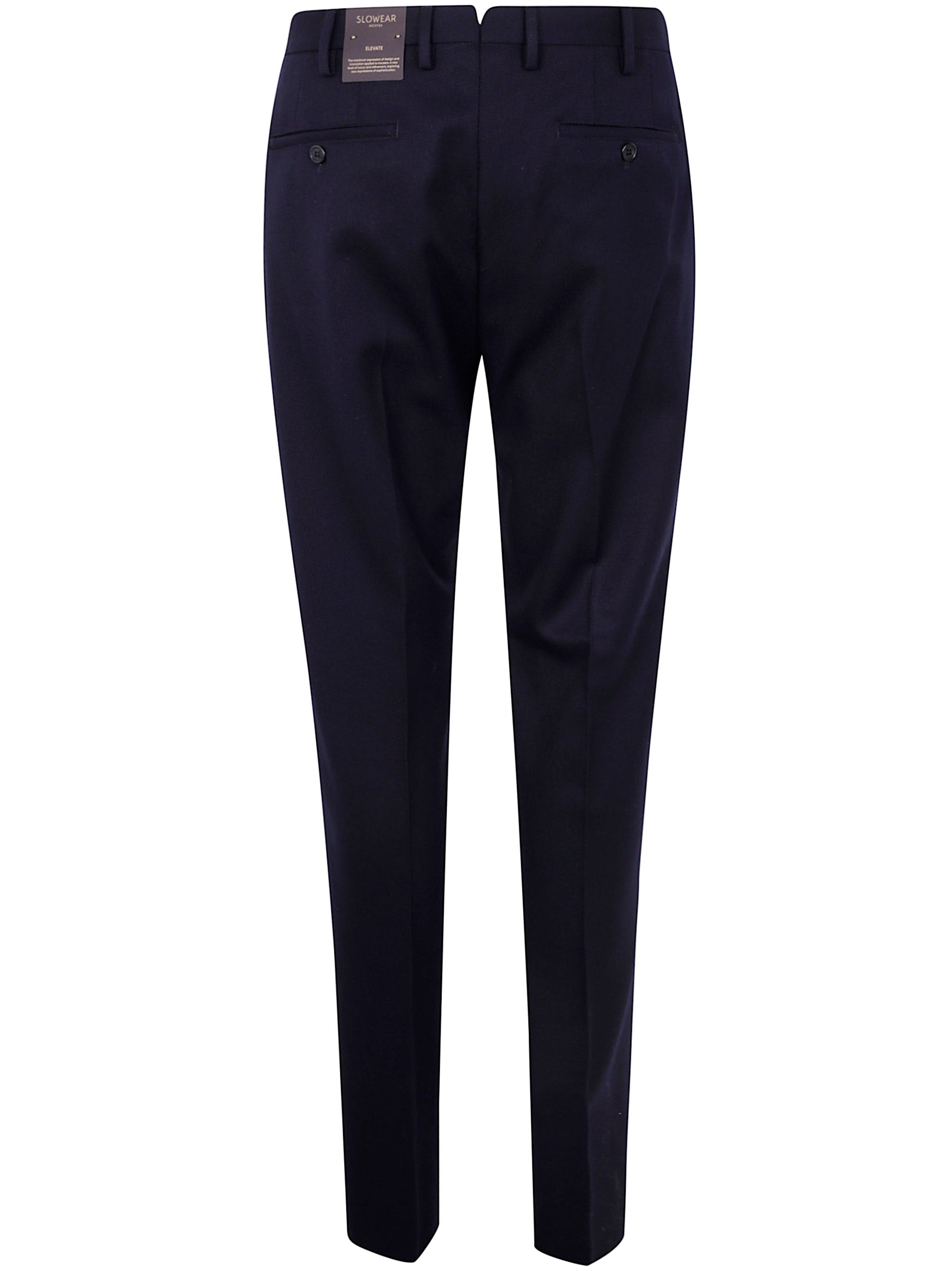 INCOTEX Straight Fit Wool Trousers for Men