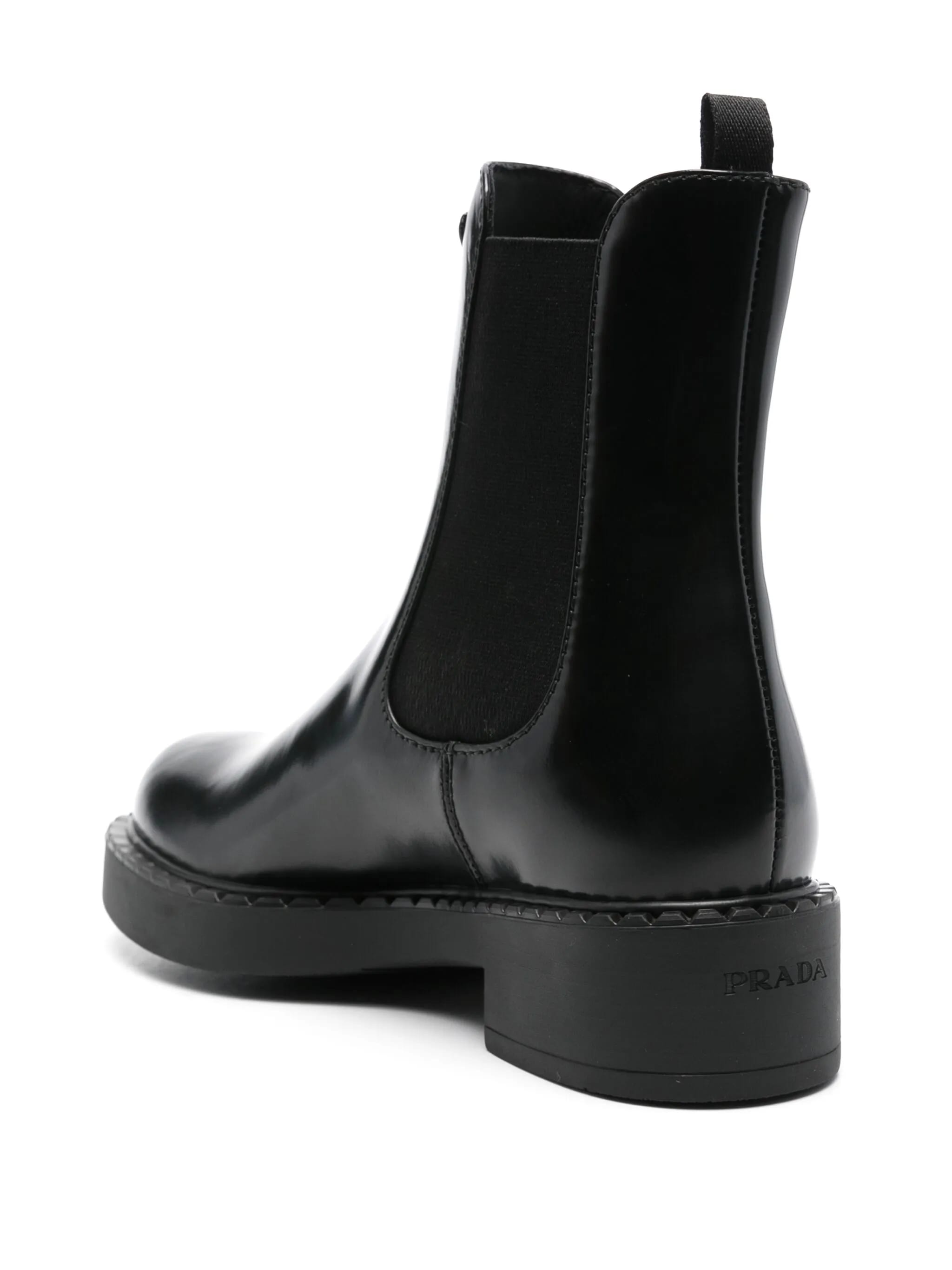 PRADA Brushed Leather Chelsea Boots for Women