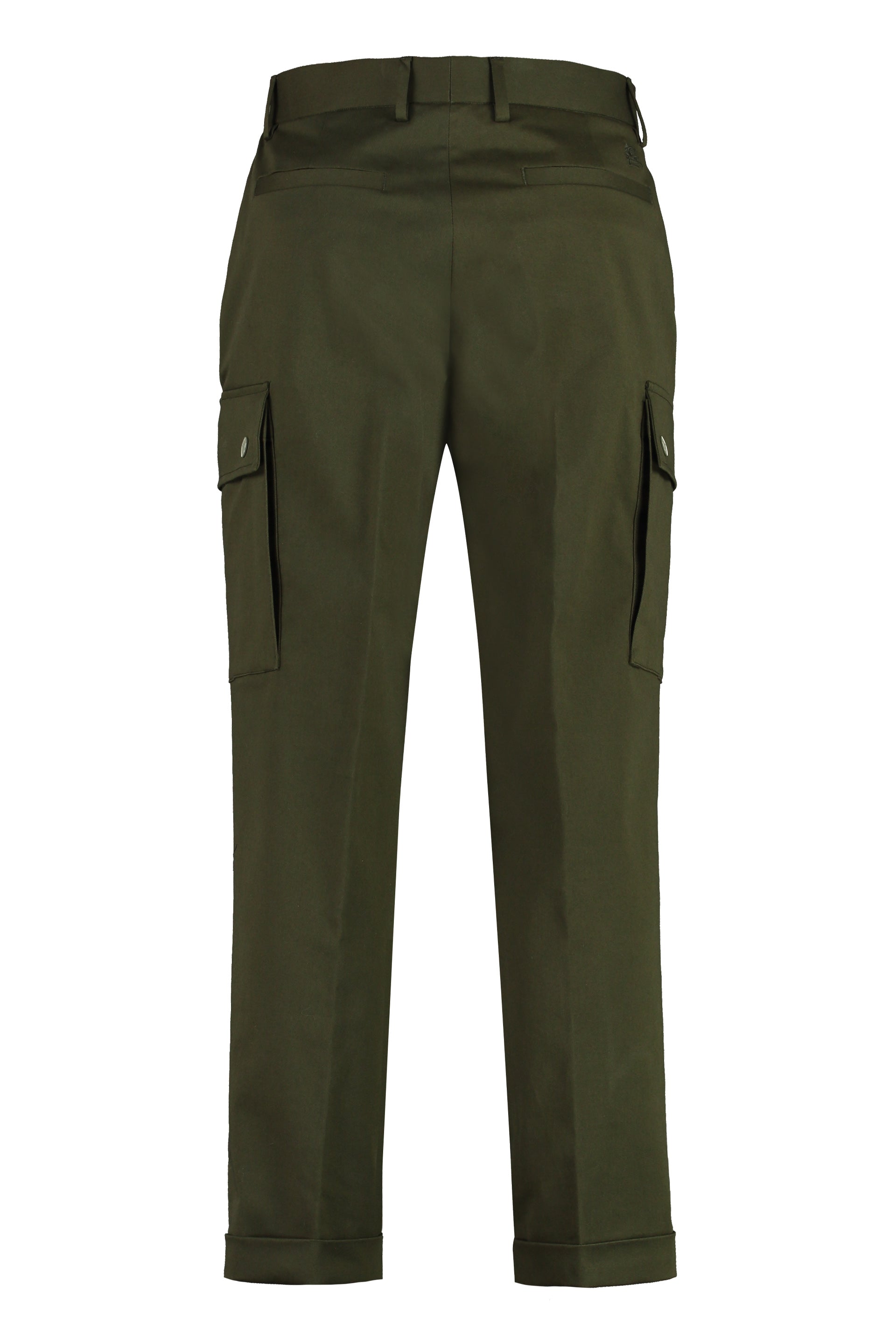 ETRO Men's Stylish Cargo Trousers with Roll-Up Ankle Cuffs