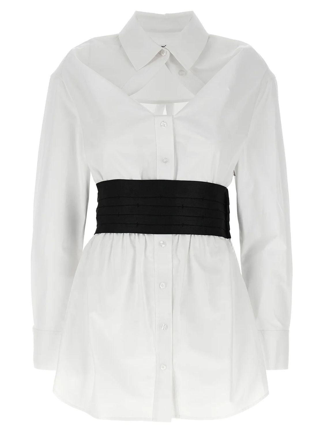 ALEXANDER WANG Versatile Mini Shirt Dress with Elastic Waist