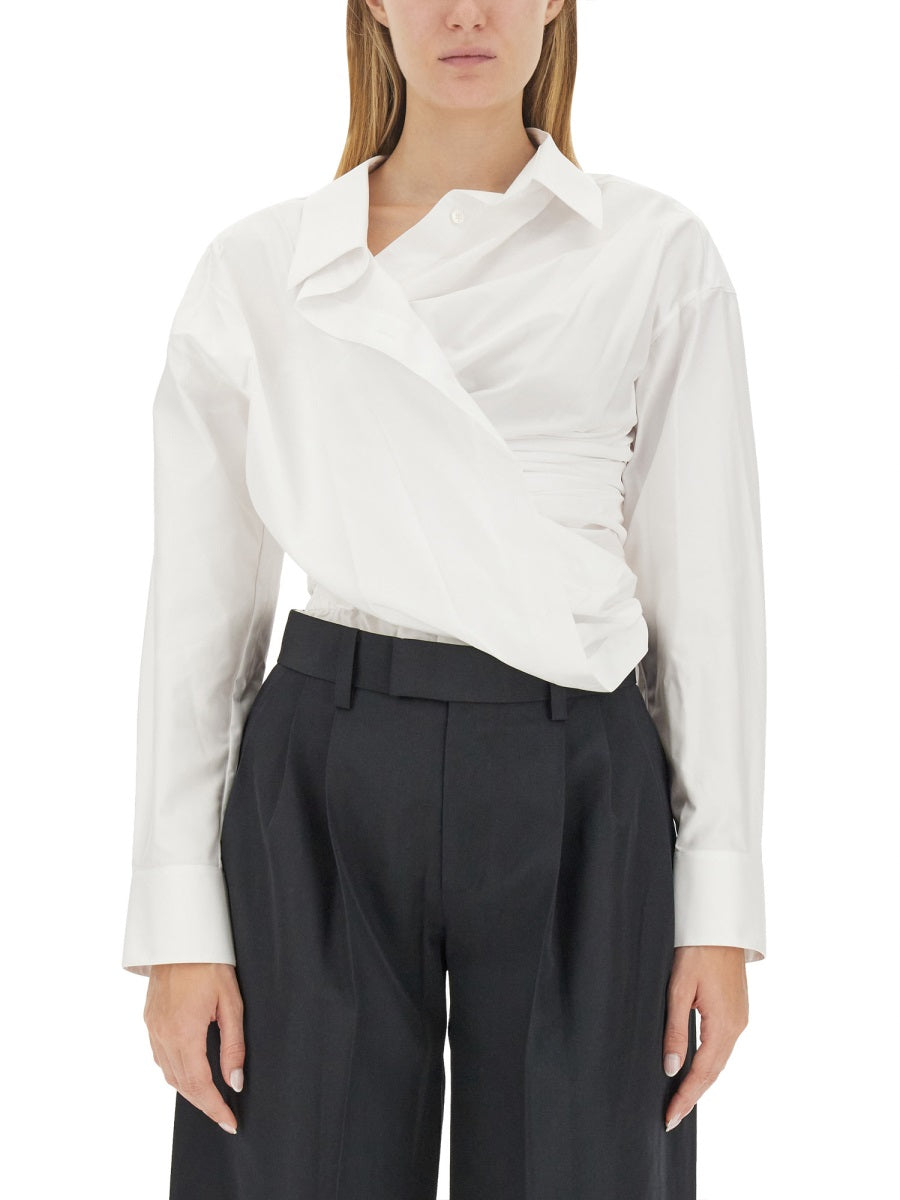 ALEXANDER WANG Draped Shirt - Regular Fit, Women's Size 2