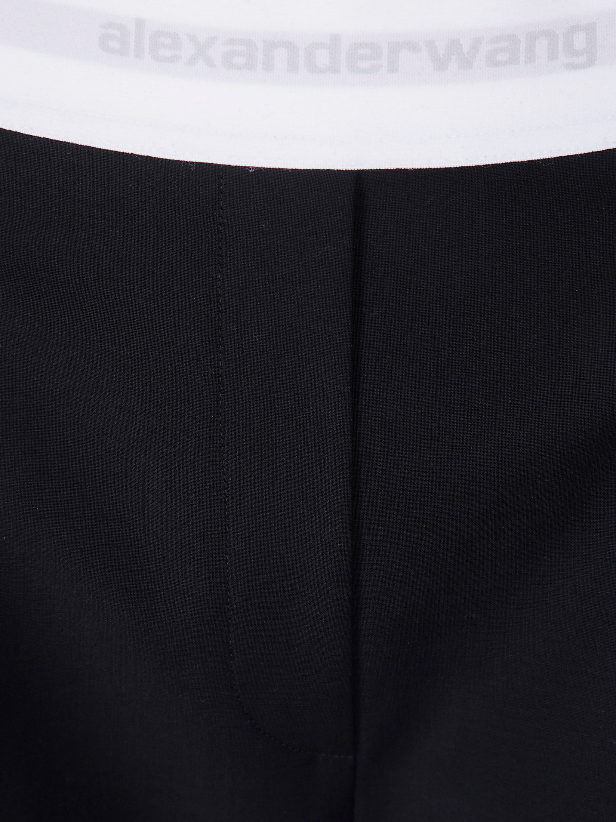 ALEXANDER WANG High Waisted Pleated Pant with Logo Elastic