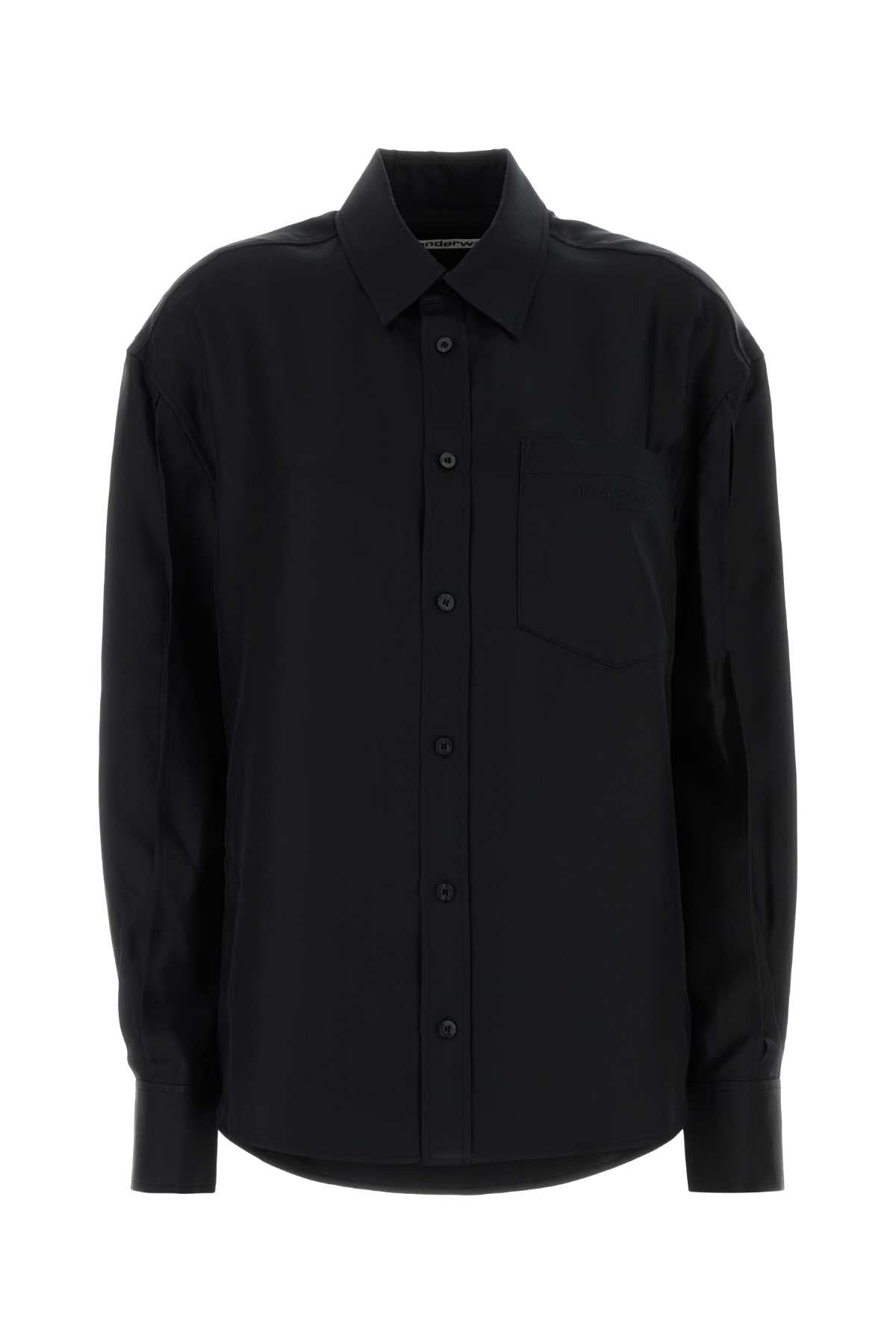 ALEXANDER WANG Oversized Satin Button-Up Shirt