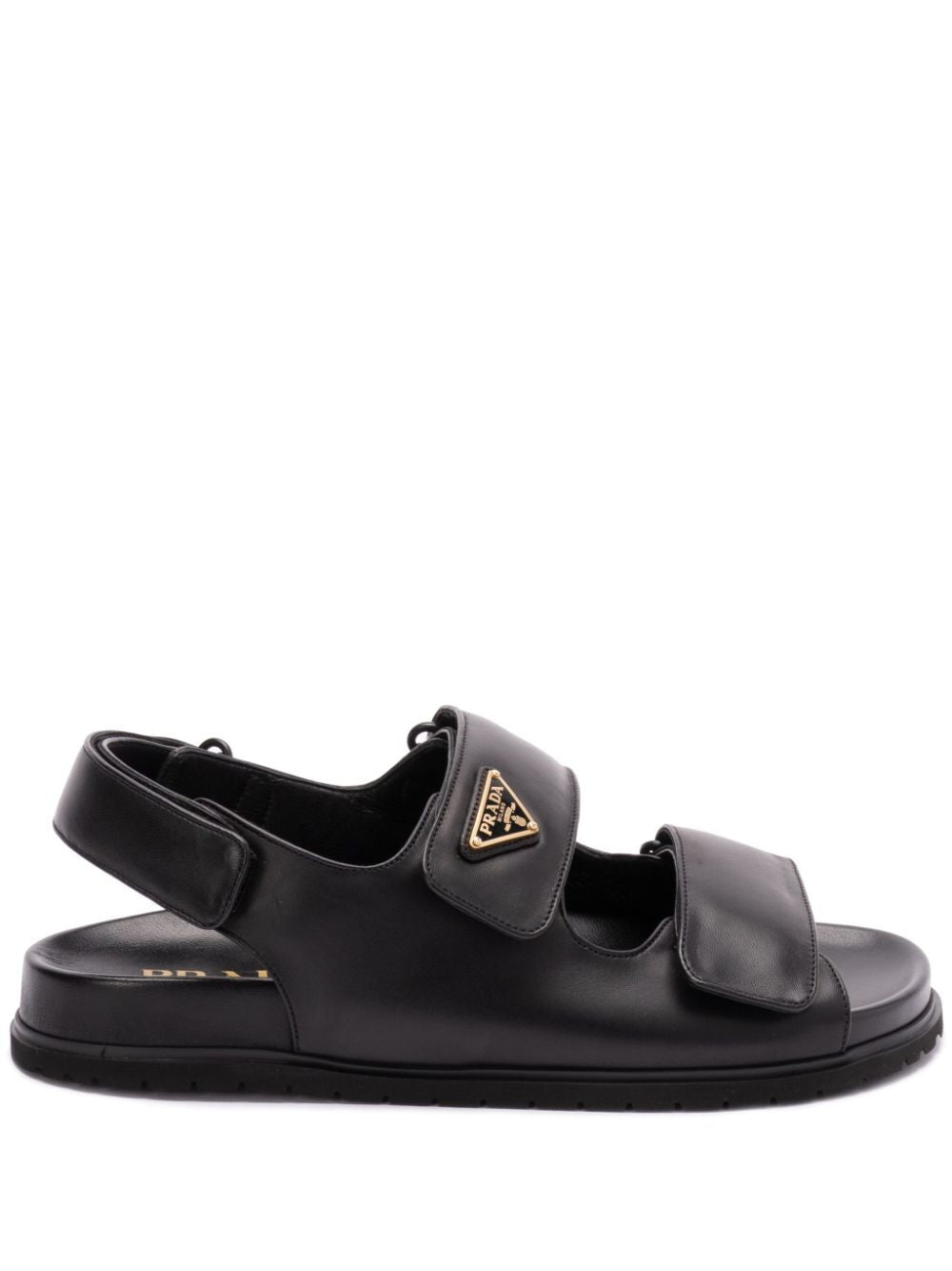 PRADA Touch-Strap Leather Sandals for Women
