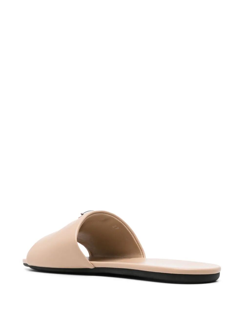 PRADA Leather Slide Sandals with 1 cm Heel