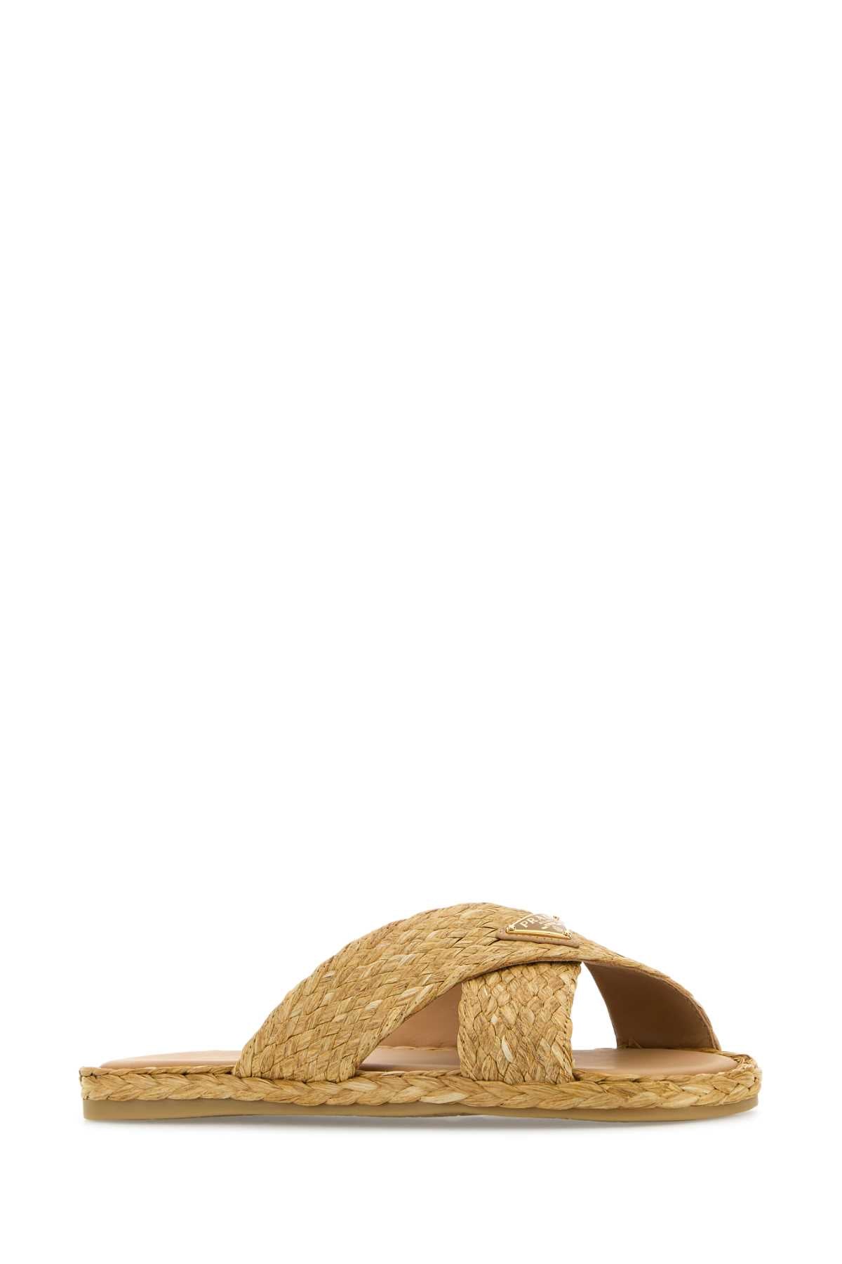 PRADA Raffia Slippers - Women's Sandals