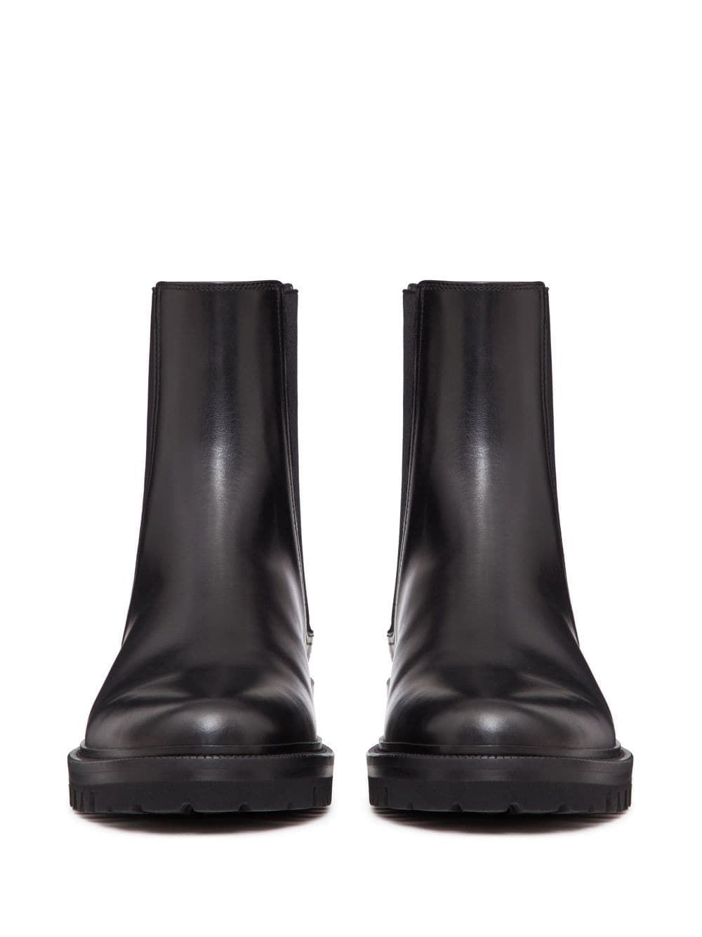 VALENTINO GARAVANI Classic Calf Leather Beatle Boots for Men
