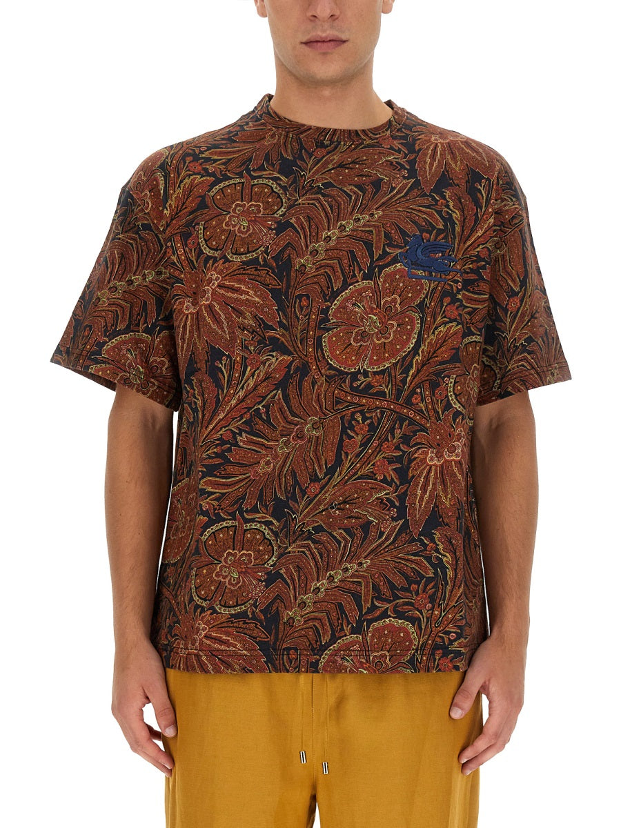 ETRO Floral Print Regular Fit T-Shirt - Size L