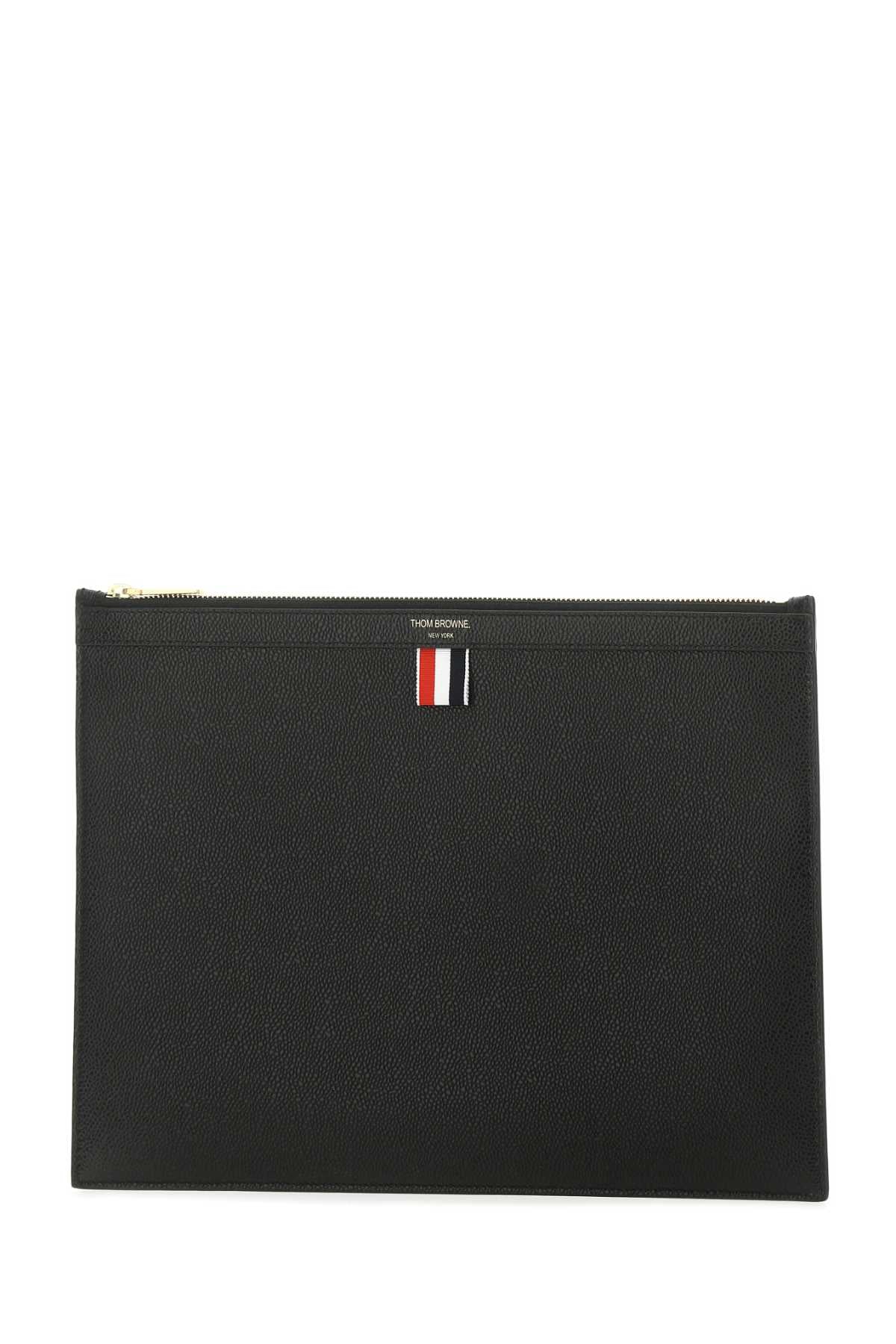 THOM BROWNE Leather Document Case - 35 cm x 26 cm