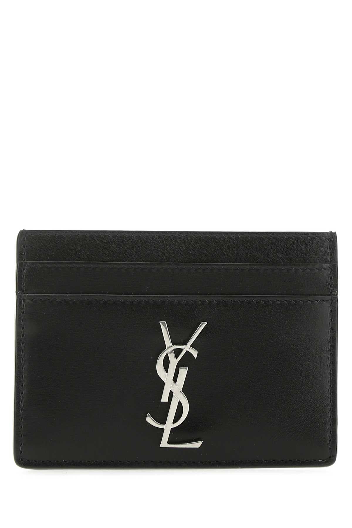 SAINT LAURENT Leather Card Holder Mini - Stylish Accessory for Men