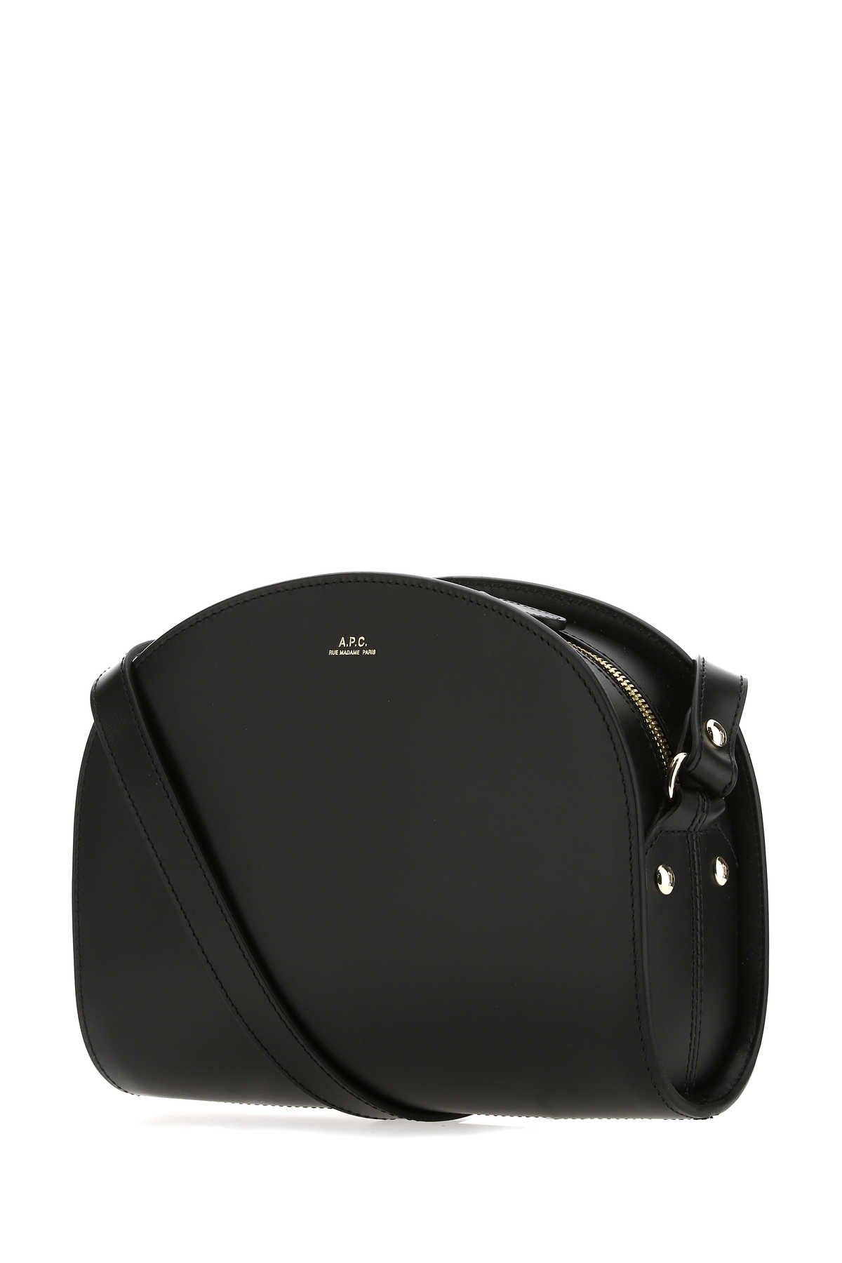 A.P.C. Mini Leather Demi Lune Shoulder Handbag