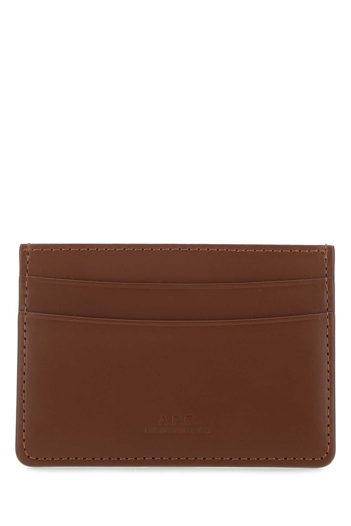 A.P.C. Sophisticated Leather Card Holder - 10 cm x 7 cm