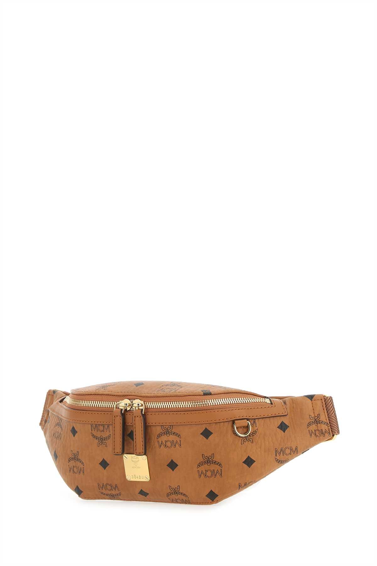 MCM Mini Printed Canvas Fursten Belt Handbag