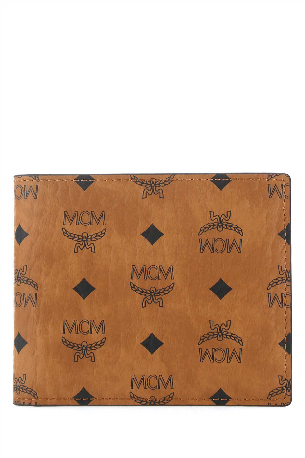 MCM Stylish Printed Canvas Wallet - 11 cm x 9 cm