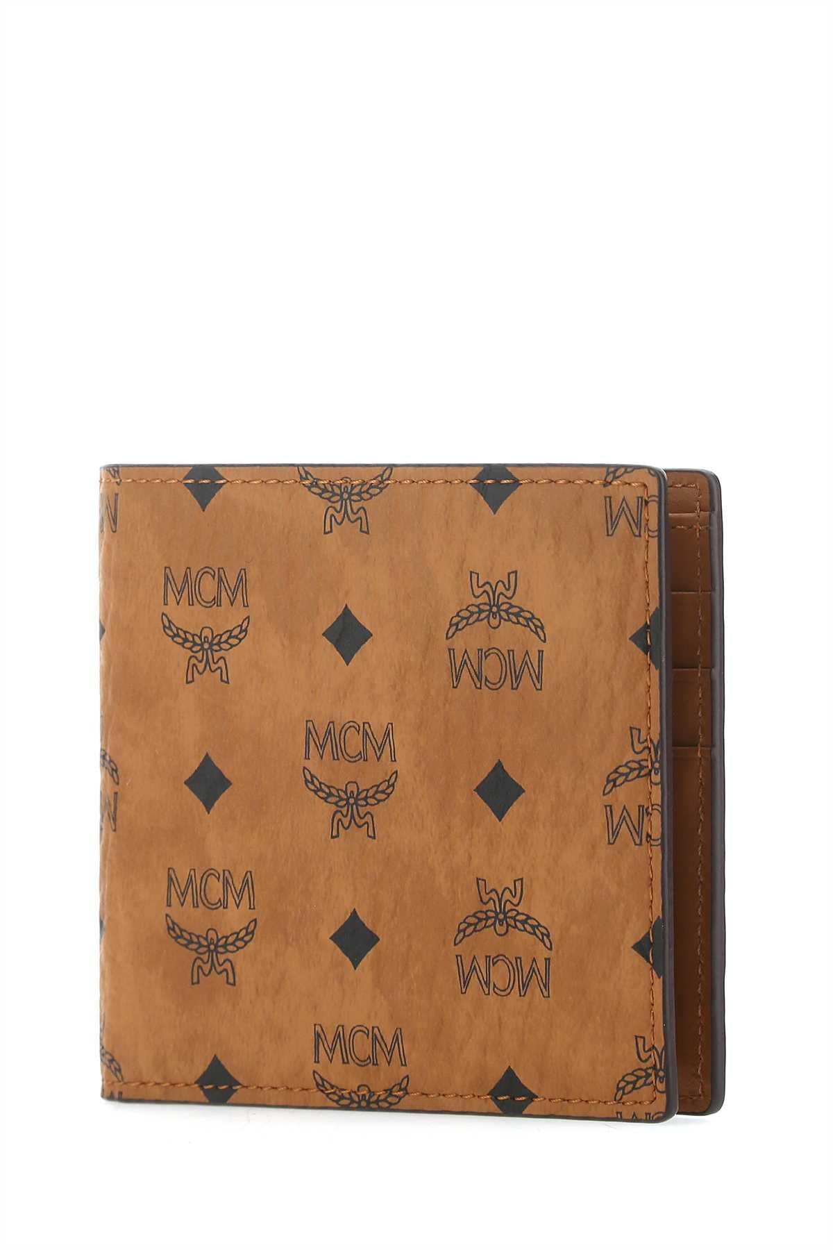 MCM Stylish Printed Canvas Wallet - 11 cm x 9 cm