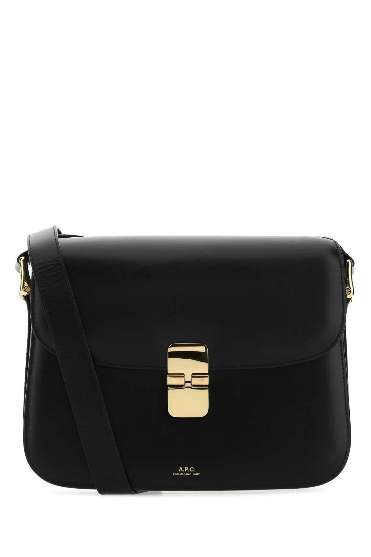 A.P.C. Mini Leather Grace Crossbody Handbag - 24 cm x 18 cm