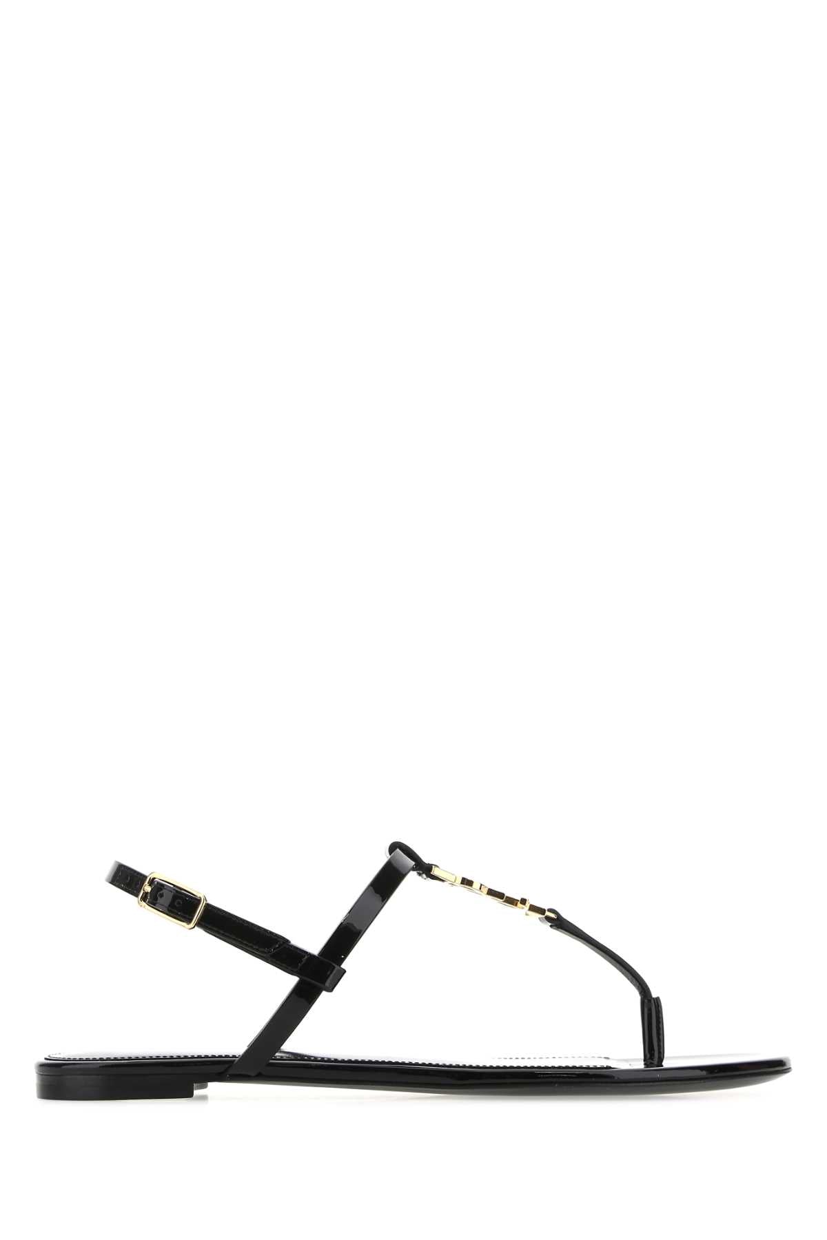 SAINT LAURENT Leather Cassandra Sandals - Perfect for Summer 25W