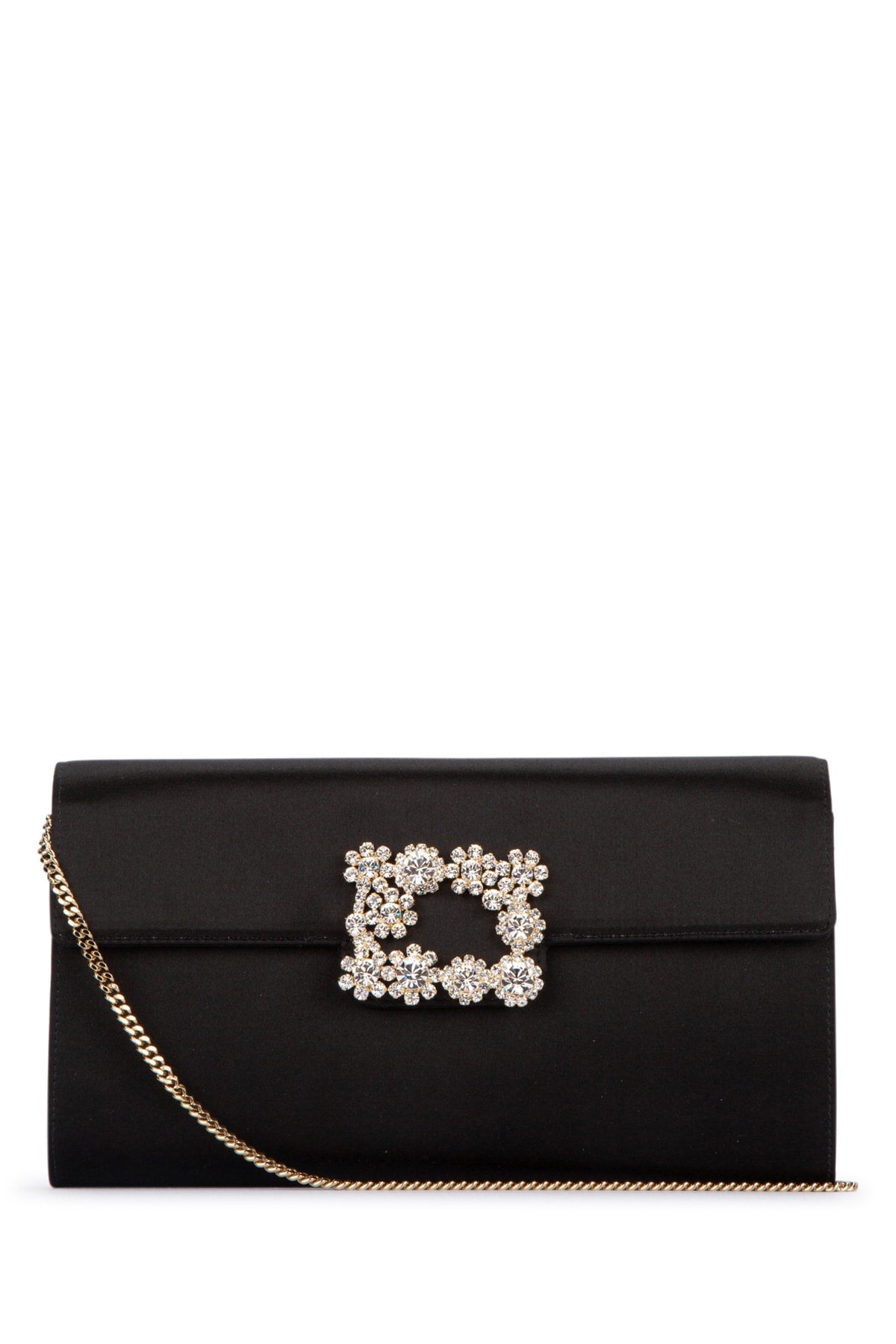 ROGER VIVIER Mini Envelope Flap Handbag with Flower Buckle