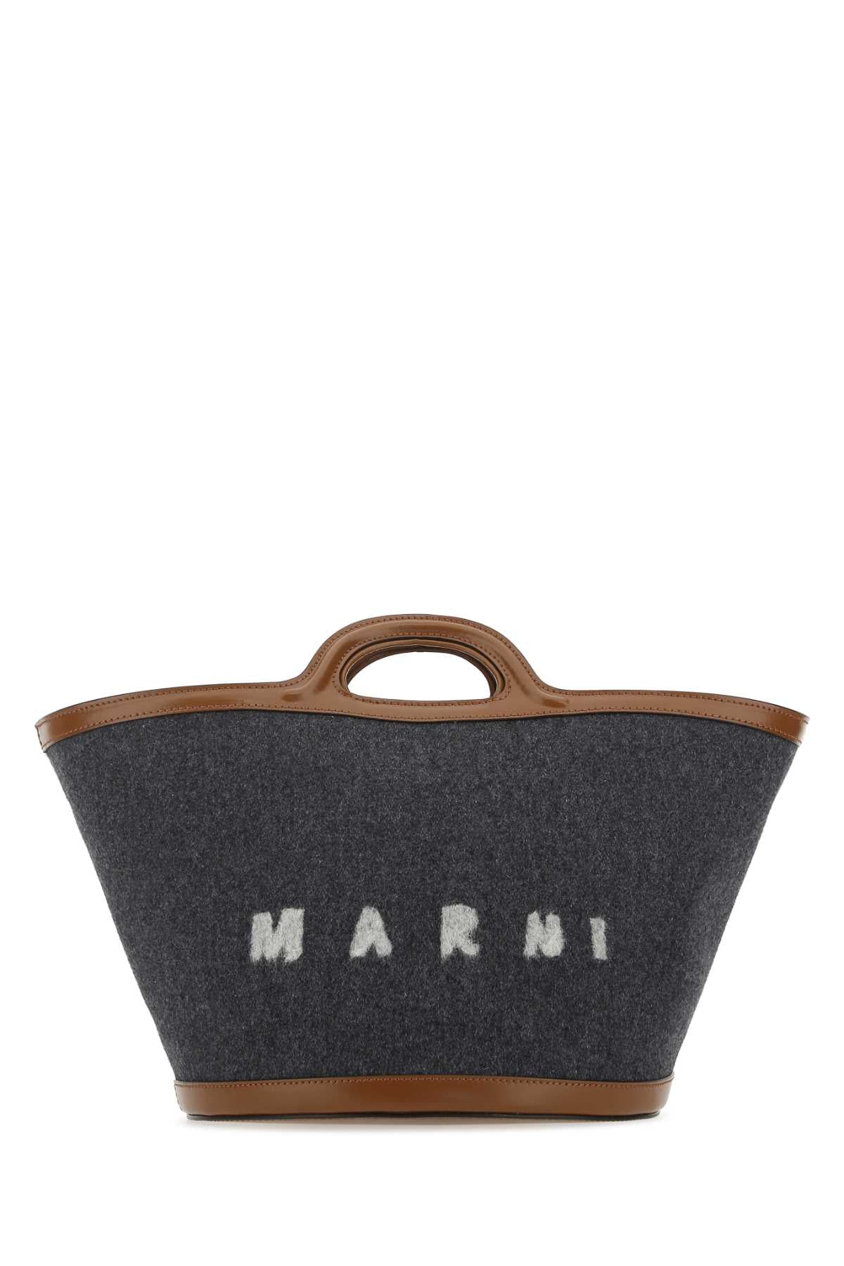 MARNI Mini Two-tone Felt and Leather Tropicalia Summer Handbag