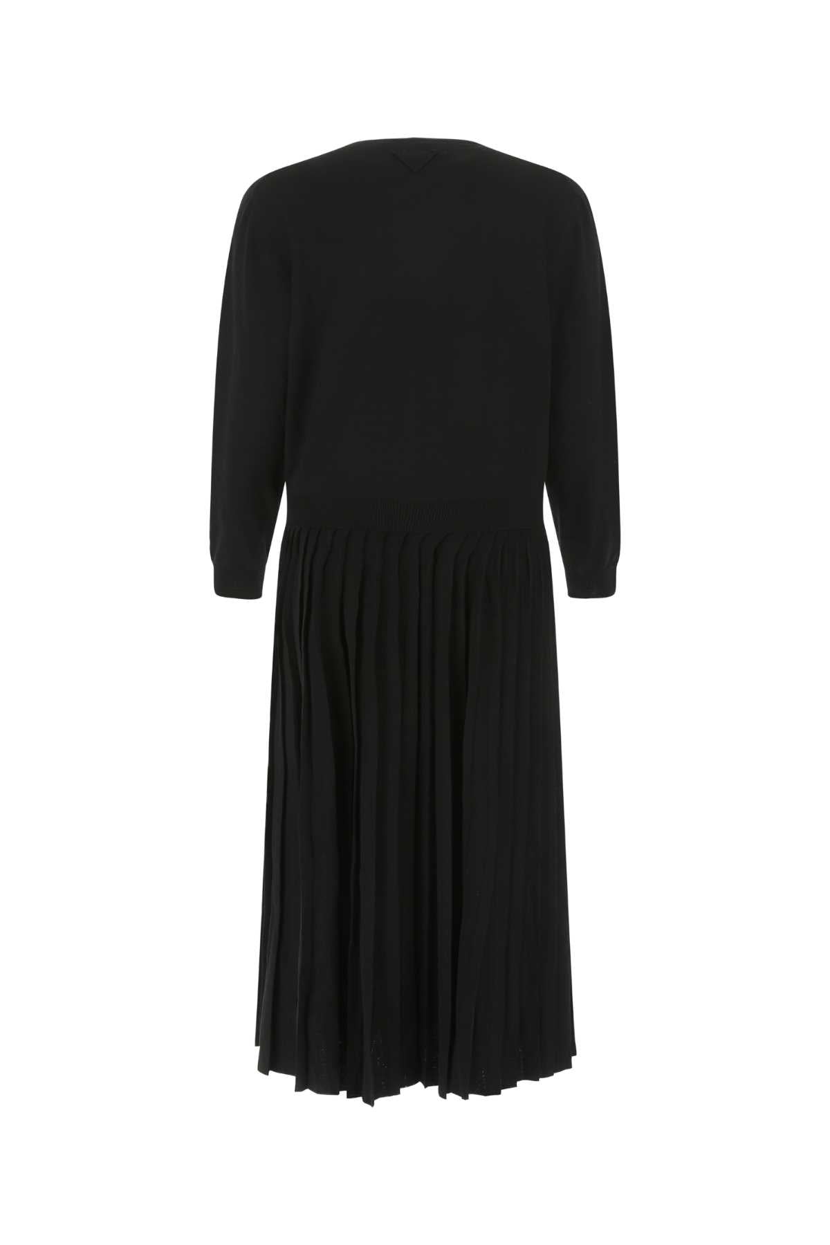 PRADA Elegant Stretch Wool Blend Dress
